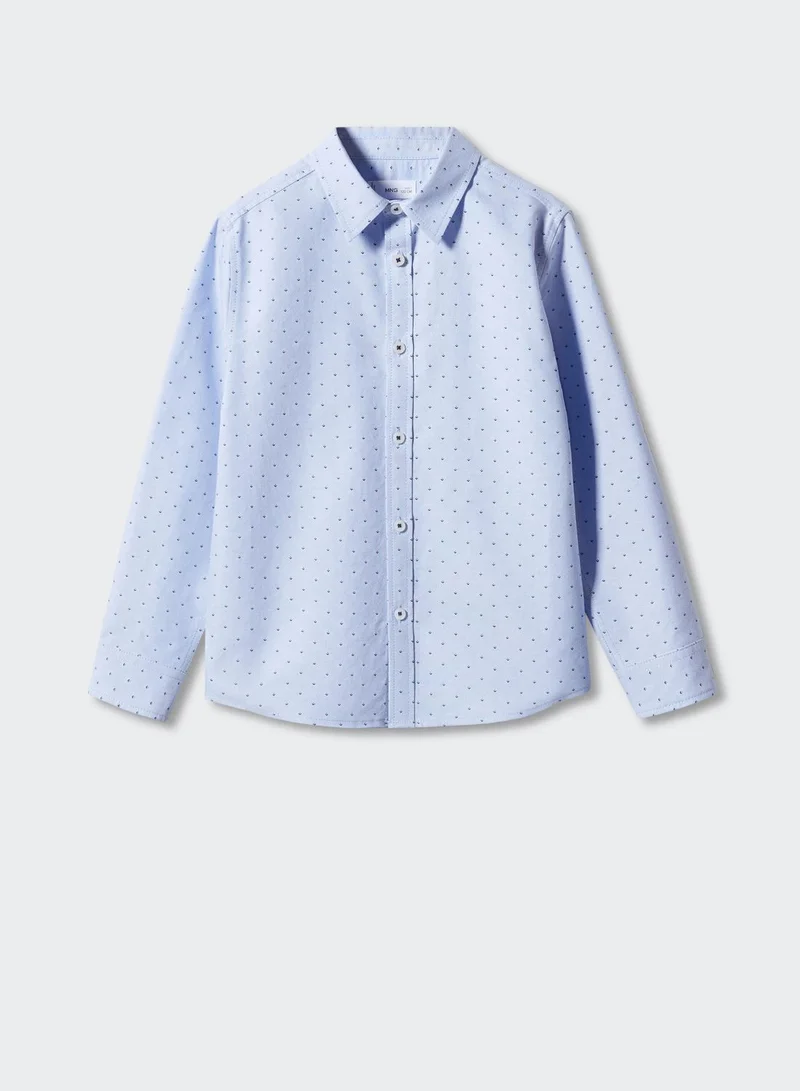 MANGO Kids Polka Dot Shirt