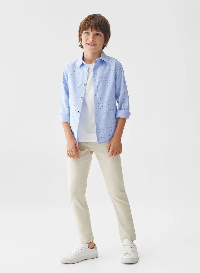 MANGO Kids Polka Dot Shirt