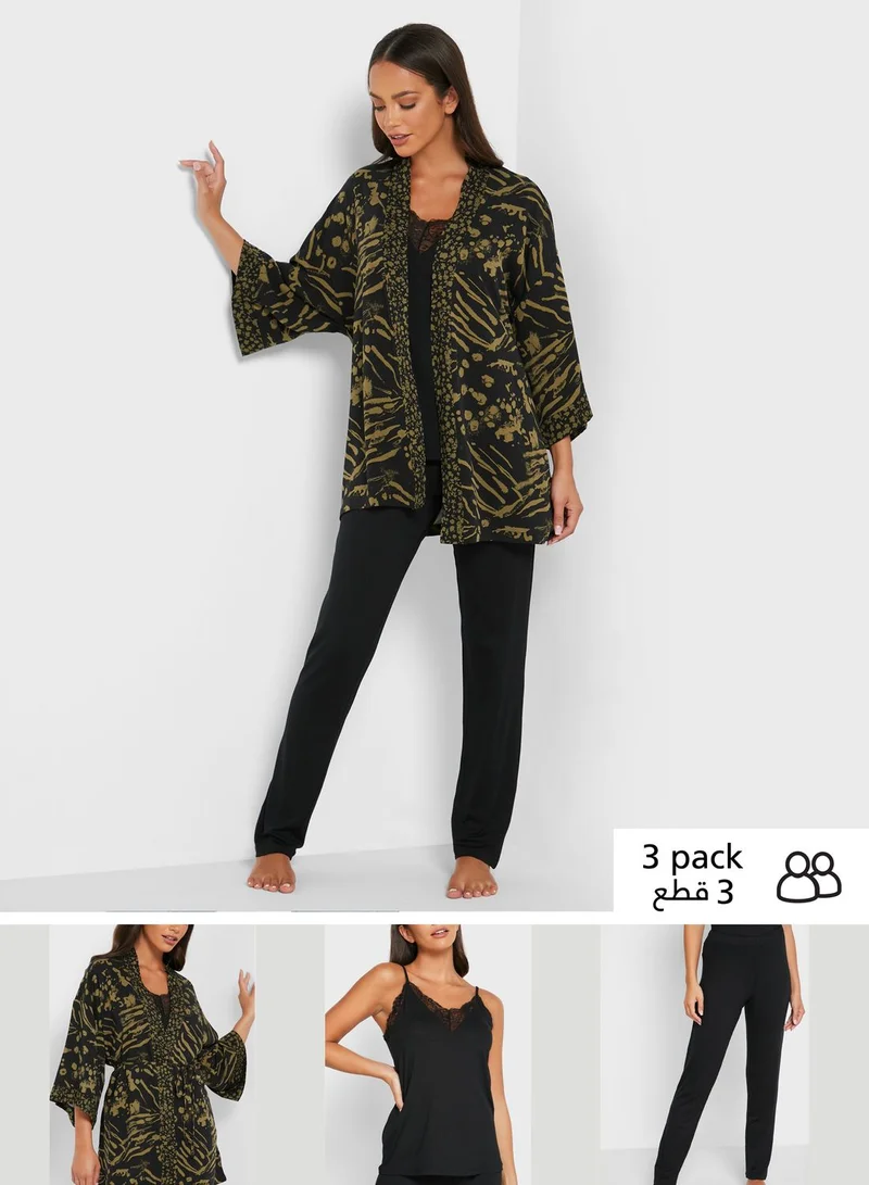 Penyemood T-Shirt & Printed Pyjama Set