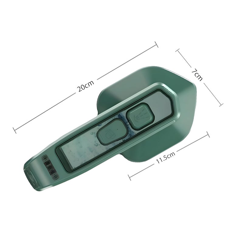 Mini Travel Steamer - Compact, eco-friendly garment steamer in green, 20x11.5x7cm, instantly refreshes clothes made of multiple fabric types anywhere. - Image 3