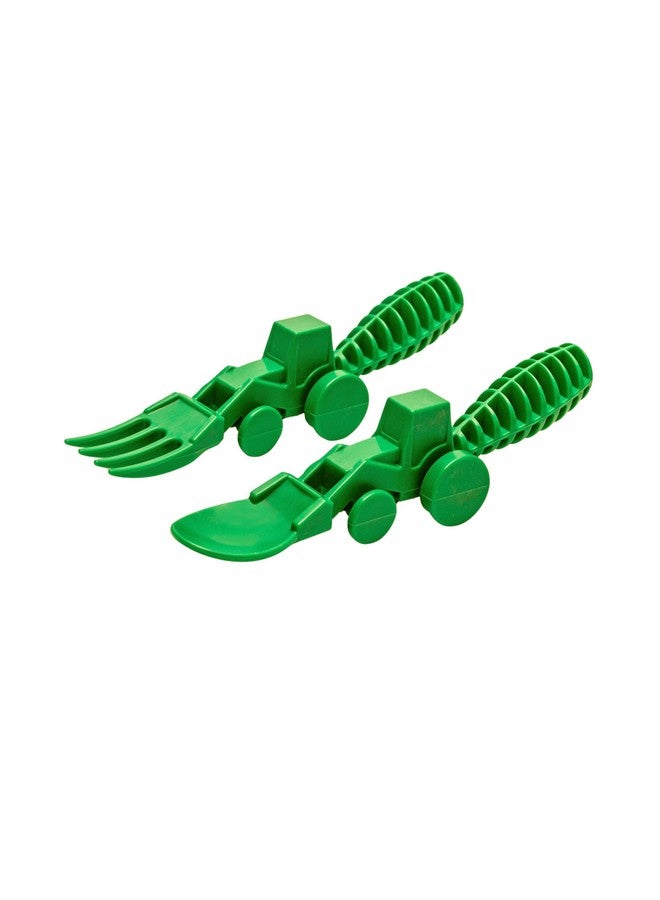 Constructive Eating - Toddler Utensils Made in USA, Dishwasher Safe, BPA Free, Easy Grip Handle, Silverware for Toddlers, Utensils for Kids, Toddler Fork and Spoon - Image 2