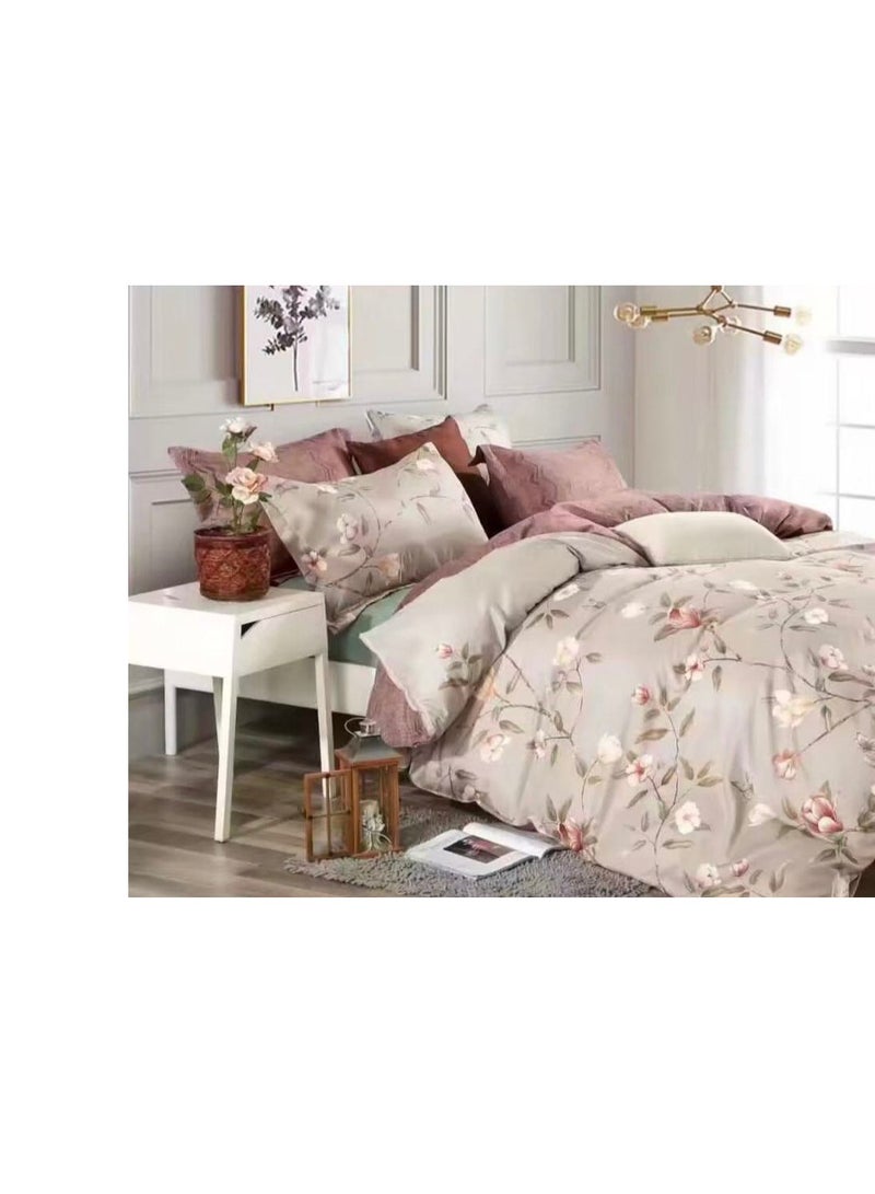 4pcs Soft & Breathable Cotton Single Comforter for All Seasons Duvet inserted bedding set 