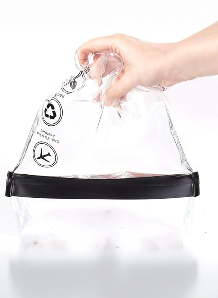 إسكدنيا 4 قطعة من حقائب معاينة موافقة TSA للسفر حجم كوارت مغلق بأغلفة زيبكر لا تسرب الحسامات والمستحضرات الجمالية - Image 5