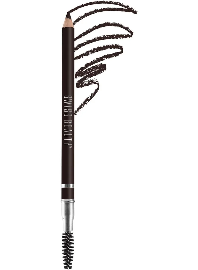 Swiss Beauty Swiss Beauty Eyebrow Definer Pencil With Spoolie | Smudge Proof, Waterproof And Pigmented Eyebrow Pencil |Shade - Chestnut, 1.5Gm
