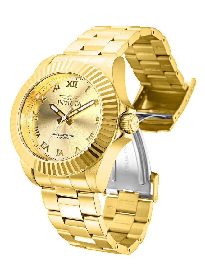 Invicta Men's 16739 Pro Diver Analog Display Swiss Quartz Gold Watch, Stainless Steel, 44 mm, 16739 - Image 4