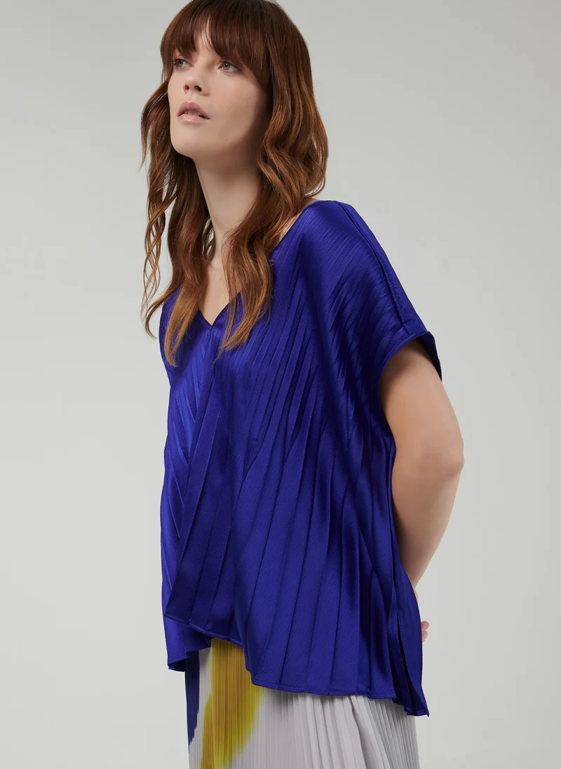 ليم Pleated Blouse