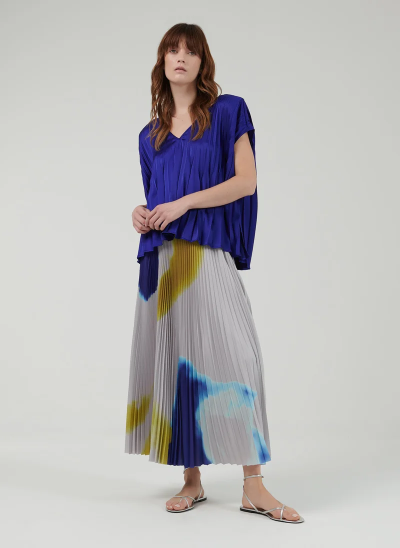 ليم Pleated Blouse