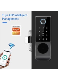 LAESO Tuya WiFi IP66 Waterproof Smart Door Lock, Outdoor Garden Double Side Fingerprint Lock, IC Card Code Key Remote App Home Electronic Rim Lock, Keyless Access Electronic Lock  - Image 4
