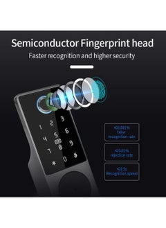 LAESO Tuya WiFi IP66 Waterproof Smart Door Lock, Outdoor Garden Double Side Fingerprint Lock, IC Card Code Key Remote App Home Electronic Rim Lock, Keyless Access Electronic Lock  - Image 5