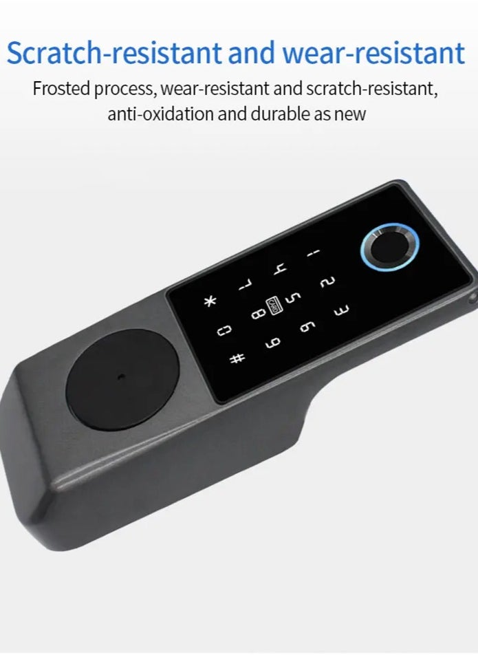 Tuya WiFi IP66 Waterproof Smart Door Lock, Outdoor Garden Double Side Fingerprint Lock, IC Card Code Key Remote App Home Electronic Rim Lock, Keyless Access Electronic Lock