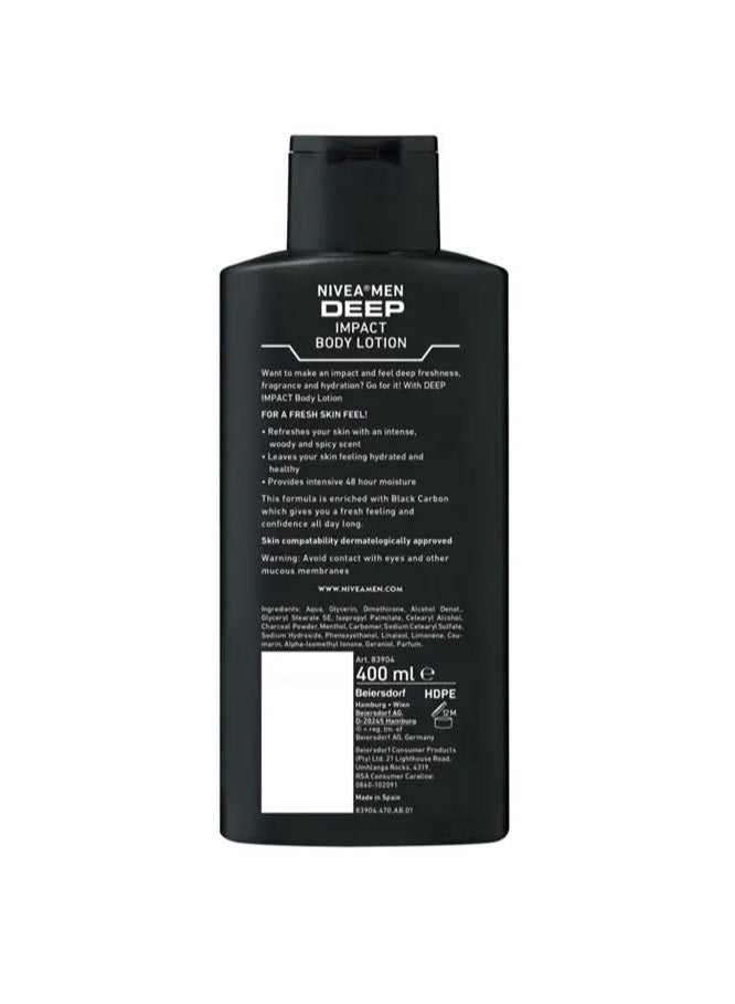 NIVEA Men Deep Impact Body Lotion 400ml