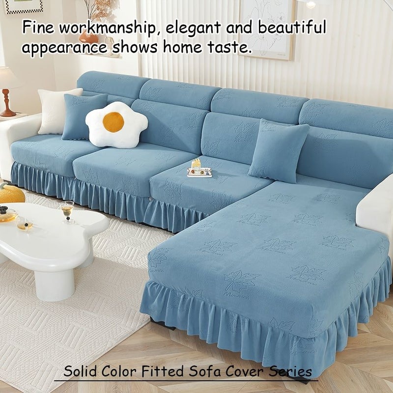 Blue Back Cover Sofa Couch Protector Comfortable Washable Pet Friendly Fabric With Elastic Band For Easy Installation Home Decor For Living Room Office Furniture - Image 4