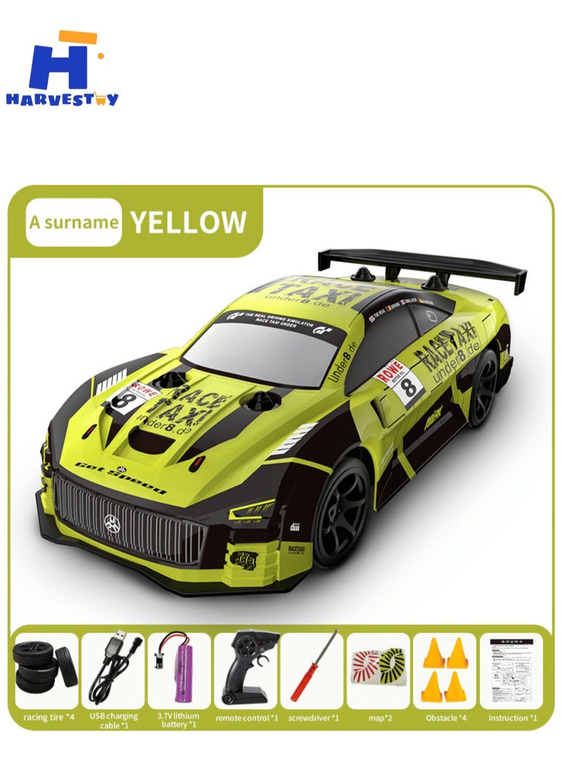Harvestoy 1:20 Scale Drift Car Car 2.4GHz Race Car Gift for Boys Girls Kids with Colorful LED Light  - Image 2