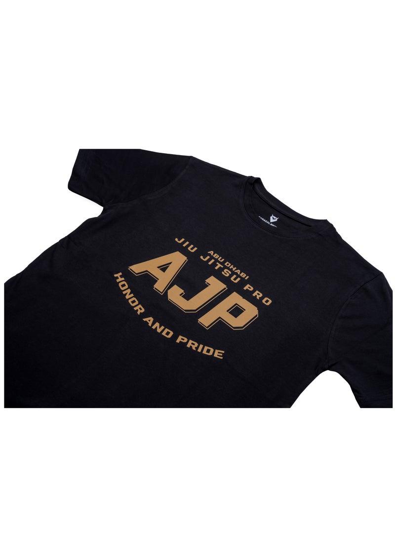 جوجيستو الإمارات تي شيرت أسود بشعار UAEJJ AJP - Image 2