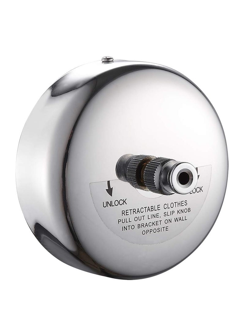 JOOM JOOM Retractable Clothesline Stainless Steel Heavy Duty 9FeetMAX for Hanging Drying in Bathroom Laundry Hotels Chrome FinishRound Style Chrome B Drill 