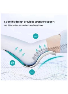 Generic Seat Cushion and Lumbar Support Pillow Orthopedic Memory Foam Chair Back Cushion for Sciatica Lower Back & Tailbone Pain Relief, Adjustable Recliner Ergonomic Washable Versatile Pad for Car Office  - Image 4
