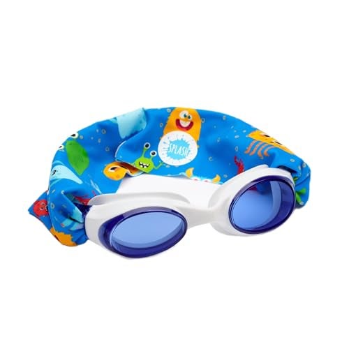 Splash Place KIDS SWIM GOGGLES with Fabric Strap TangleFree Swimming Goggles for Kids BOO - Image 1
