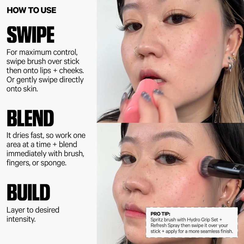 MILK MAKEUP Cooling Water Jelly Tint, Spritz (Coral) - 0.17 oz - Sheer Lip & Cheek Stain - Buildable Watercolor Finish - 1,000+ Swipes Per Stick - Vegan, Cruelty Free - Image 3
