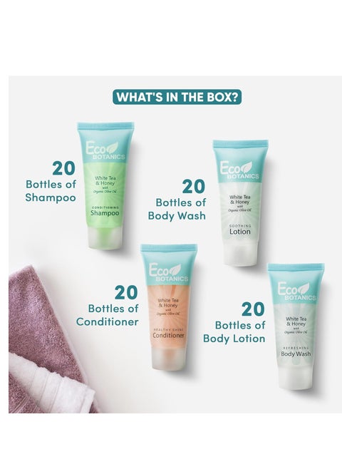 Travel-Ready Essentials: 80-Piece Eco-Friendly Toiletries Set (0.85 oz)