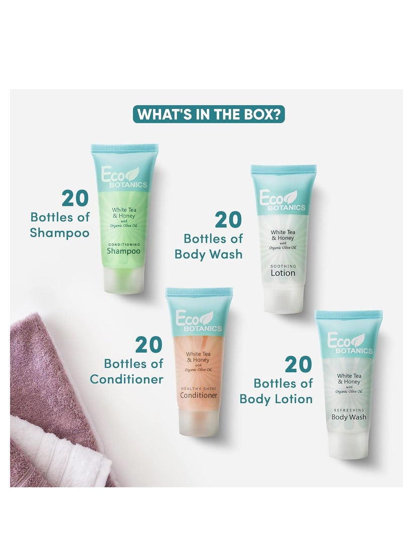Travel-Ready Essentials: 80-Piece Eco-Friendly Toiletries Set (0.85 oz)