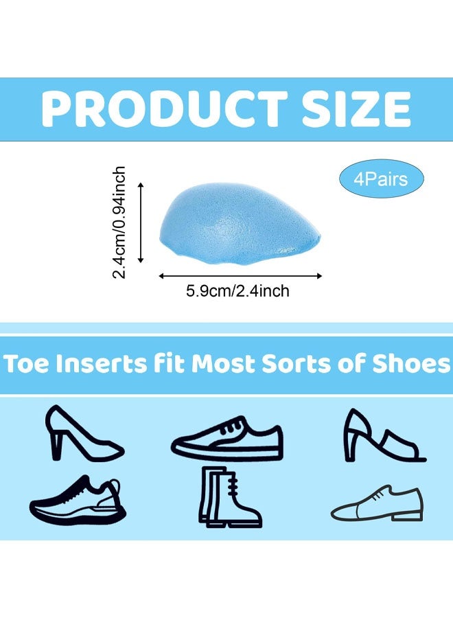 4 أزواج من حشوات الأحذية للأحذية الكبيرة جدًا، حشوات للأحذية الكبيرة، نعال داخلية لتصغير الأحذية، منع انزلاق الكعب، حشوات للأحذية الكبيرة جدًا للنساء والرجال - Image 2