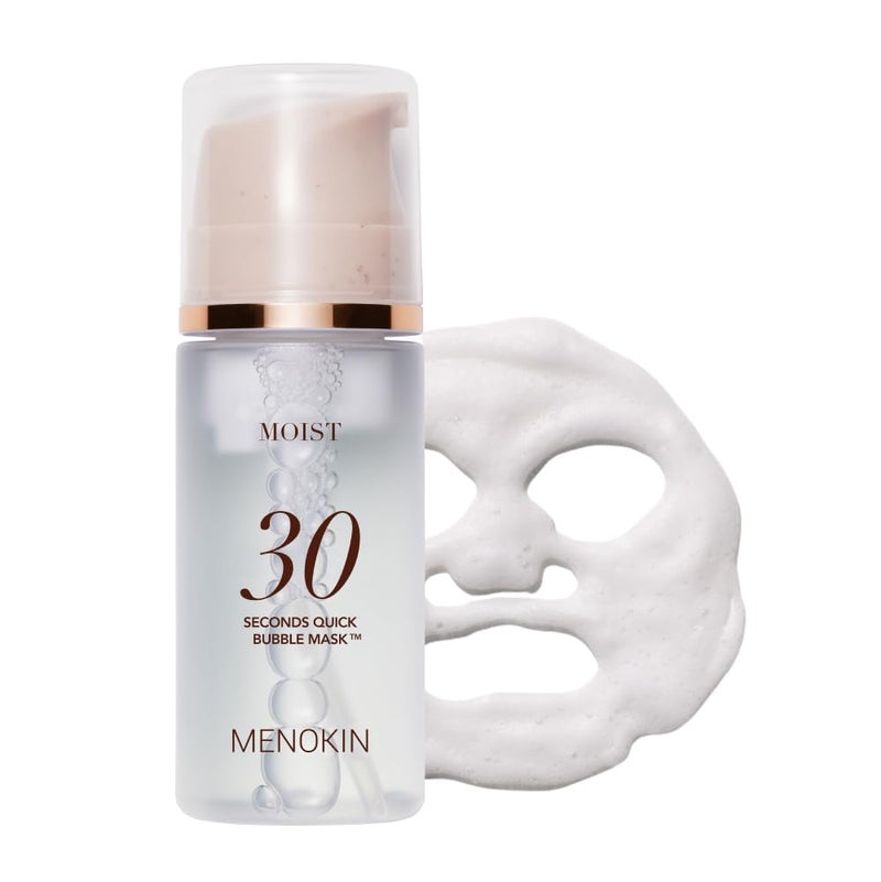 MENOKIN 30 Seconds Bubble Serum Mask No wait Simply rubbing the bubble into your skin finish the facial mask MOIST Hyaluronic acid  soothing mask Radianceboosting 321 floz