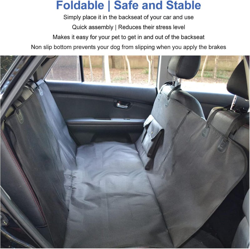 Backseat Dog Cover, Car Backseat Pet Hammock Made of Oxford Cloth with Non - Slip Bottom for SUVs Trucks, Single Layer Dog Car Mat Extender for Pets - Image 4
