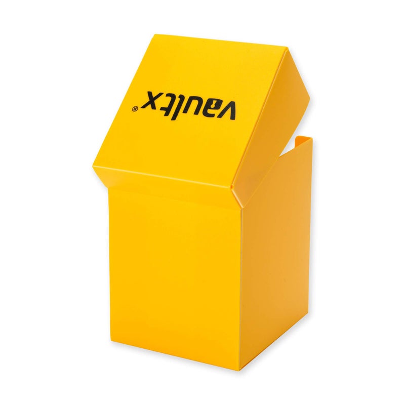 Vault X Trading Card Deck Box and 150 Black Card Sleeves  fits 100+ Sleeved Cards  Large Standard  Holder Storage Box  for MTG Commander Game  TCG (Yellow) - Image 5