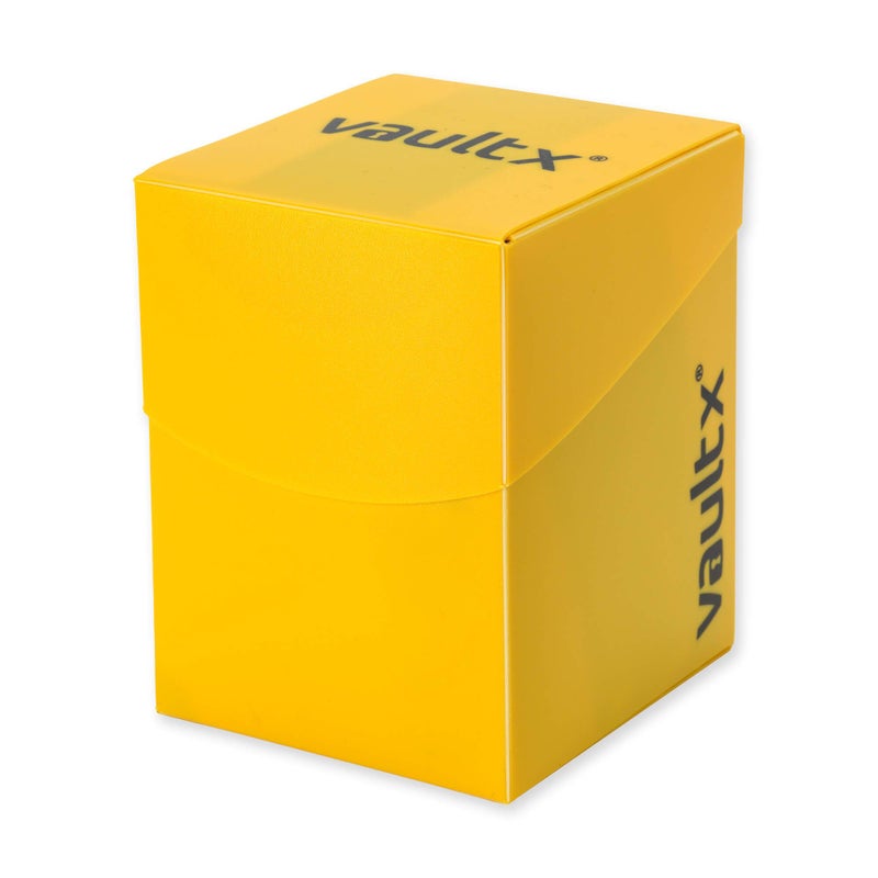 Vault X Trading Card Deck Box and 150 Black Card Sleeves  fits 100+ Sleeved Cards  Large Standard  Holder Storage Box  for MTG Commander Game  TCG (Yellow) - Image 3