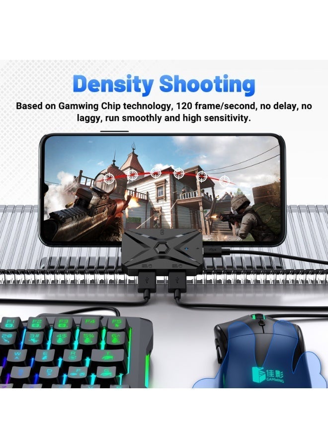 Gamwing Mobile Game Keyboard & Mouse Adapter – 120FPS High-Speed Chip, Lag-Free, Play While Charging, Compatible with PUBG & Popular Mobile Games - Image 4