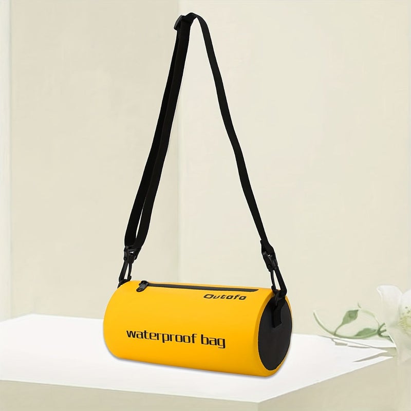 Yellow Zippered Dry Bag Lightweight PVC For Swimming Camping Paddleboarding - Image 4