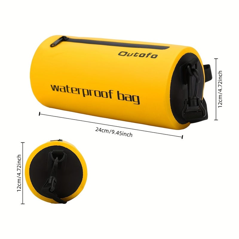 Yellow Zippered Dry Bag Lightweight PVC For Swimming Camping Paddleboarding - Image 1