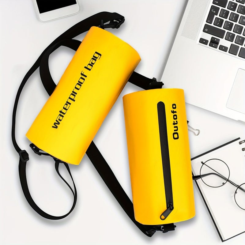Yellow Zippered Dry Bag Lightweight PVC For Swimming Camping Paddleboarding - Image 2