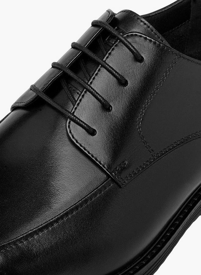 DUCHINI Men's Solid Lace-Up Derby Shoes - Image 4