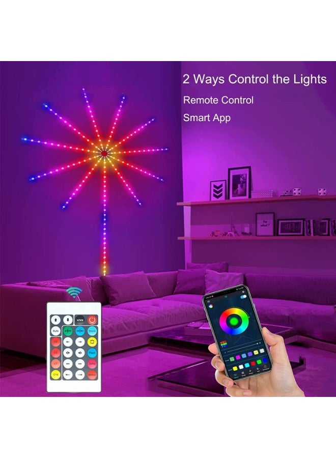 Smart Firework Bluethooth APP LED Light for Bedroom Decoration,LED Strip Lights with Remote App Control, Music Sound Sync Light for Home Room Wall Decor, Christmas, Party(Firework Strip) - Image 3
