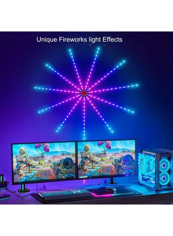 Smart Firework Bluethooth APP LED Light for Bedroom Decoration,LED Strip Lights with Remote App Control, Music Sound Sync Light for Home Room Wall Decor, Christmas, Party(Firework Strip) - Image 5
