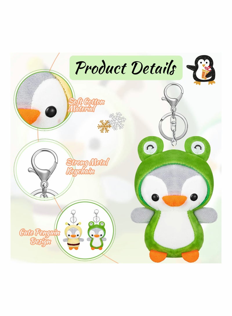Adorable Mini Penguin Keychains - Set of 2 Stuffed Plush Penguins, 5-Inch Cute Animal Keychains for Backpacks, Kids' Birthday Party Favors and Accessories. - Image 3