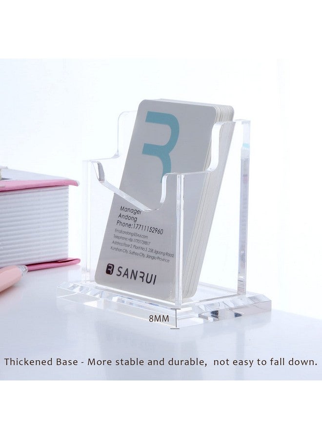 SANRUI Acrylic Business Card Holder For Desk,Vertical Business Card Display Clear Business Card Organizer - Image 3