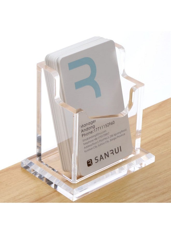 SANRUI Acrylic Business Card Holder For Desk,Vertical Business Card Display Clear Business Card Organizer - Image 1