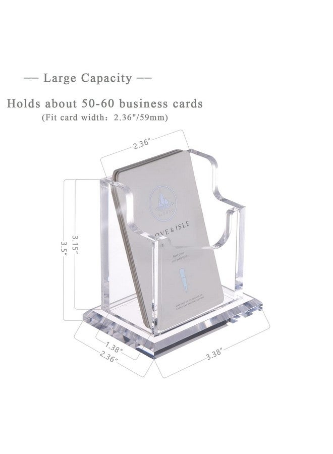 SANRUI Acrylic Business Card Holder For Desk,Vertical Business Card Display Clear Business Card Organizer - Image 2