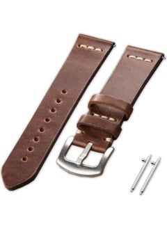 Vagave Genuine Leather Band 20MM 22MM 24MM Fossil Diesel Lacoste Casio Armani Tissot Nacar Classic Watch Band Leather Strap  - Image 1