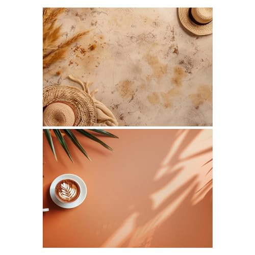 HomeArt Sheet 2 in 1 Product Photography Backdrop 3D Flat Lay Tabletop Double-Sided 20x29 Photo Background PVC Wrinkle Free for Small Products Food, Cosmetics Shoot (Combo 9) - Image 1