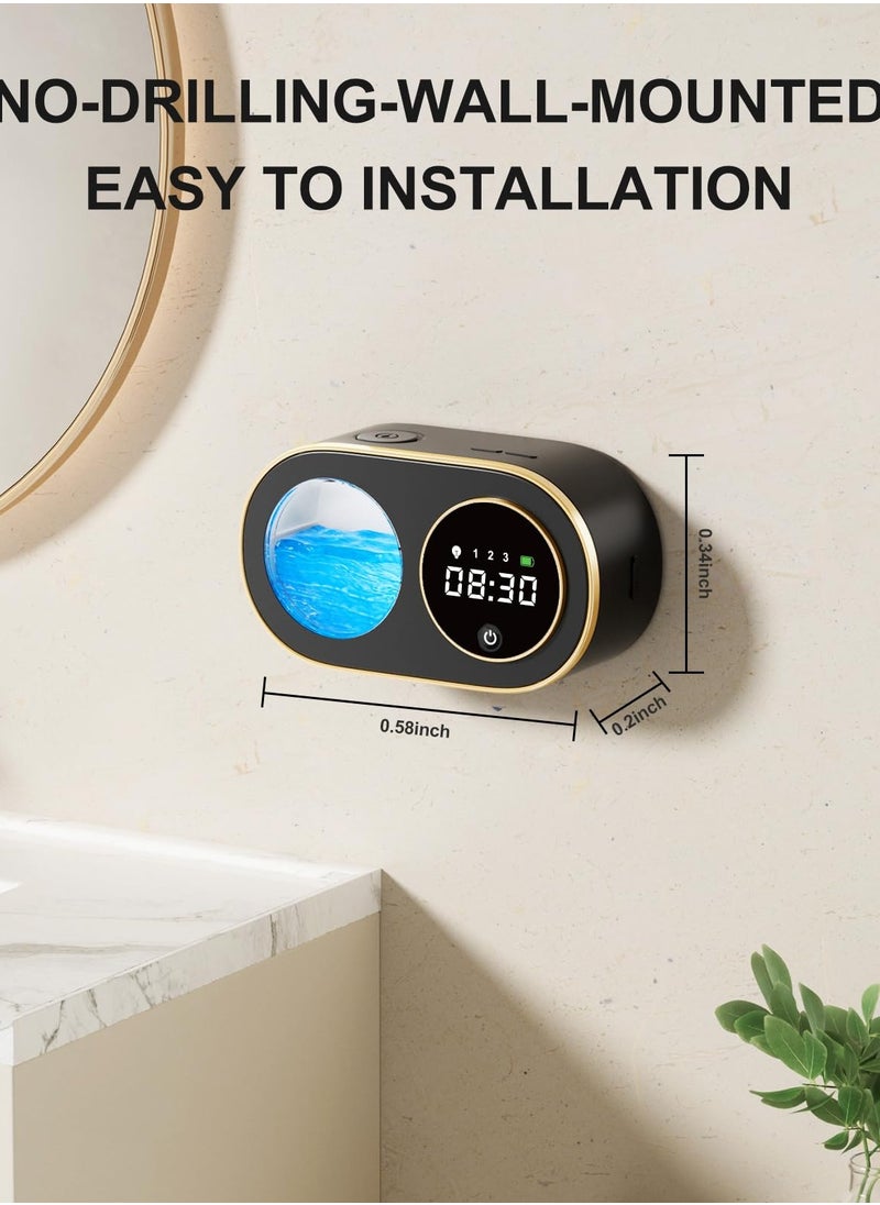 Wall mounted automatic soap dispenser with high-definition LED time display, rechargeable intelligent handheld