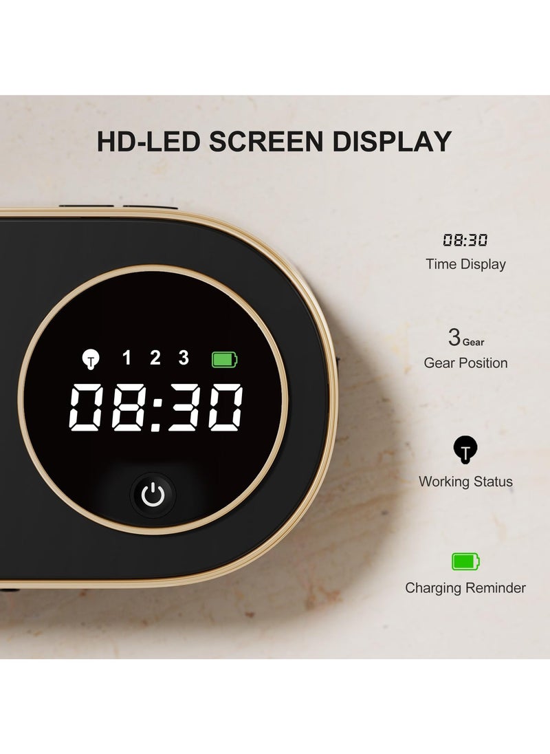 Wall mounted automatic soap dispenser with high-definition LED time display, rechargeable intelligent handheld