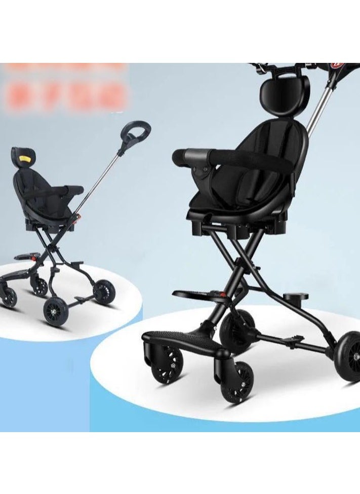 Generic Imported Baby Stroller for Ages 0-4 Years, Stroller with Adjustable Handles, Strong Brakes and Backrest - For Shopping, Walking, Travel - and Home Use (Easy to Assemble and Durable) Foot Brake  - Image 3