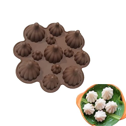 MoldBerry Silicone 13 Cavities Modak Shape Chocolates Mold | Modak Filling Mould, Cupcakes Decoration Cake Border Decorating for Ganesh Chaturthi Festival Theme Mold - Pack of 1 (Multicolor) - Image 2