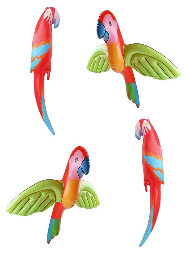 CBLUO 4 Pcs Inflatable Flying Parrot Colorful Inflatable Parrot Birds Decorations for Birthday Baby Shower Wedding Summer Luau Beach Pool Hawaii Hawaiian Tropical Holiday Carnival Party Supplies Favors - Image 1