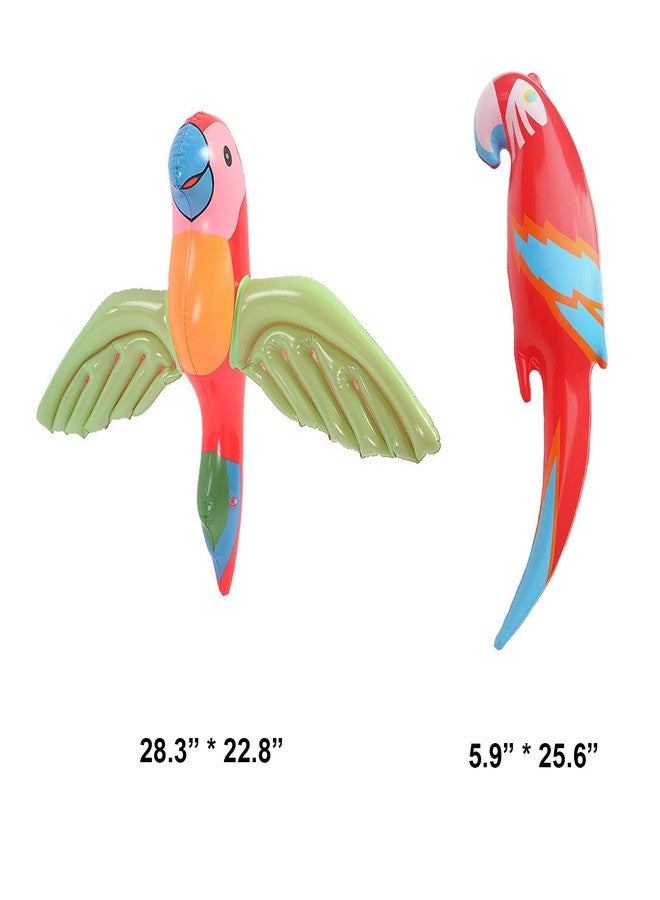 CBLUO 4 Pcs Inflatable Flying Parrot Colorful Inflatable Parrot Birds Decorations for Birthday Baby Shower Wedding Summer Luau Beach Pool Hawaii Hawaiian Tropical Holiday Carnival Party Supplies Favors - Image 2