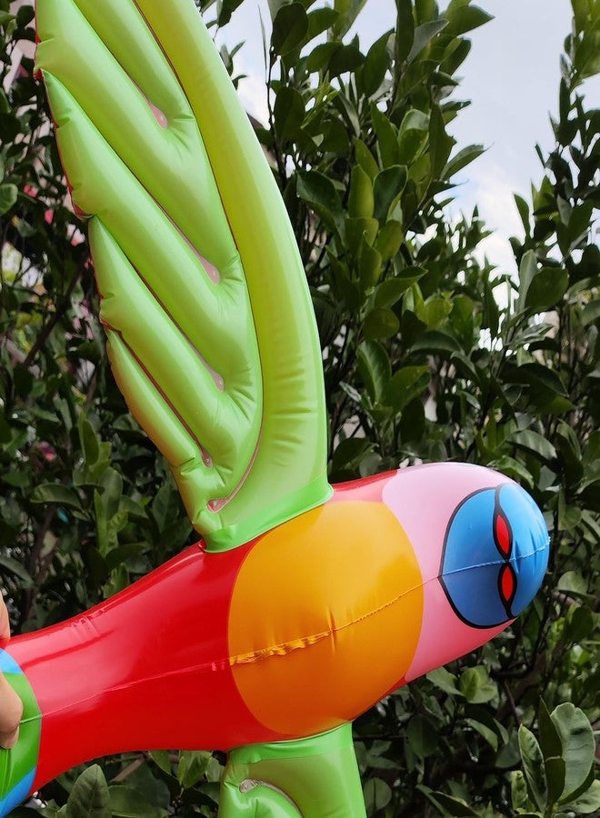 CBLUO 4 Pcs Inflatable Flying Parrot Colorful Inflatable Parrot Birds Decorations for Birthday Baby Shower Wedding Summer Luau Beach Pool Hawaii Hawaiian Tropical Holiday Carnival Party Supplies Favors - Image 3