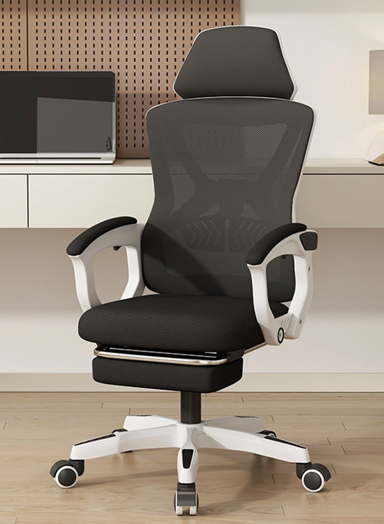 Ergonomic Home Office Chair Computer Chair Gaming Chair with Ergonomic Armrests and Mesh Back with Wheels Mid Back Task Chair with Lumbar Support